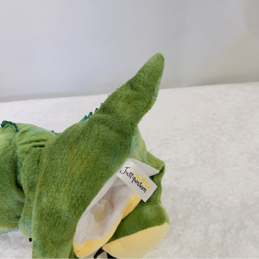 Dinosaur Hand Puppet Plush Toy Tyrannosaurus Rex Kids Fun Multi Green - Picture 11 of 11